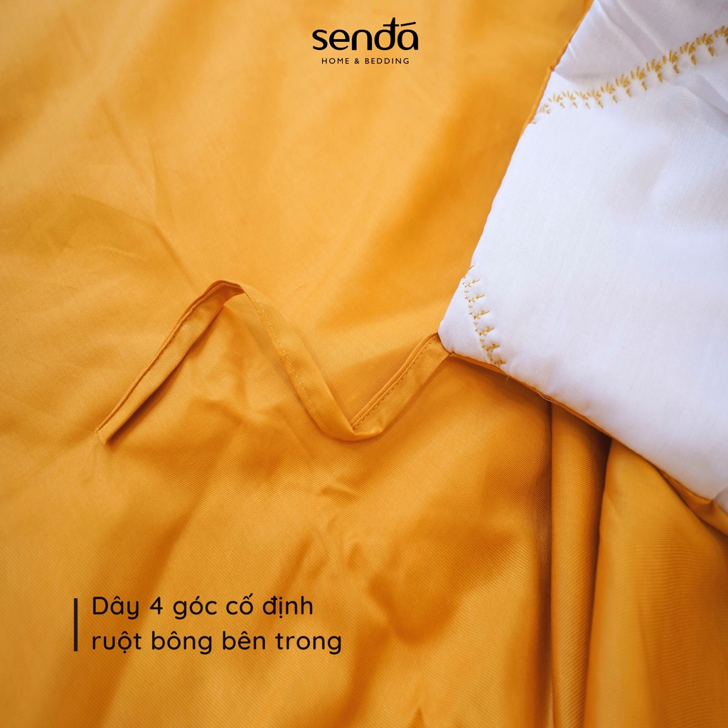 Chăn chần Sen Đá thô lụa 100% cotton twill họa tiết kẻ hình học, mền 4 mùa 2m2 x 2m (nhiều màu)