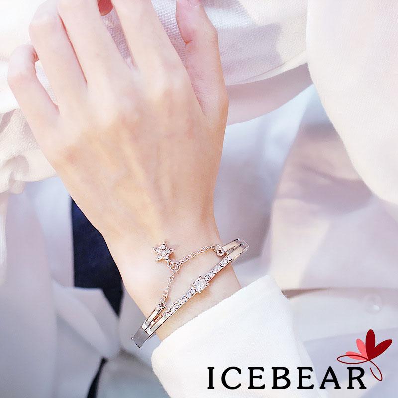 Vòng đeo tay đính kim cương lấp lánh thời trang dành cho nữ