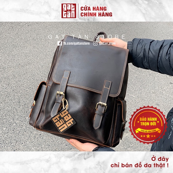 [BẢO HÀNH TRỌN ĐỜI] Balo da dành cho nam / Cao Cấp Hàng Đẹp Gạt Tàn Store / Cam Kết Da Bò Thật 100% - BL40