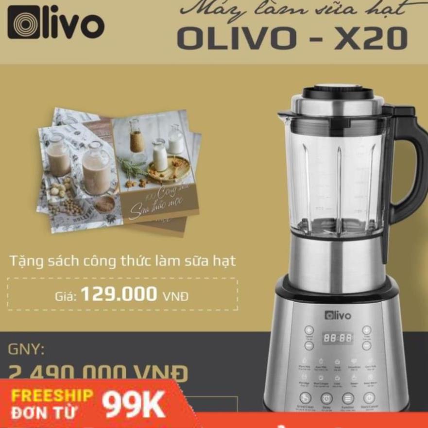 Máy Làm Sữa Hạt OLIVO X20 USA 🔥Chính hãng - BH 24 tháng🔥 Máy Xay Sinh Tố, Làm Sữa Hạt Siêu Mịn Thương Hiệu Mỹ