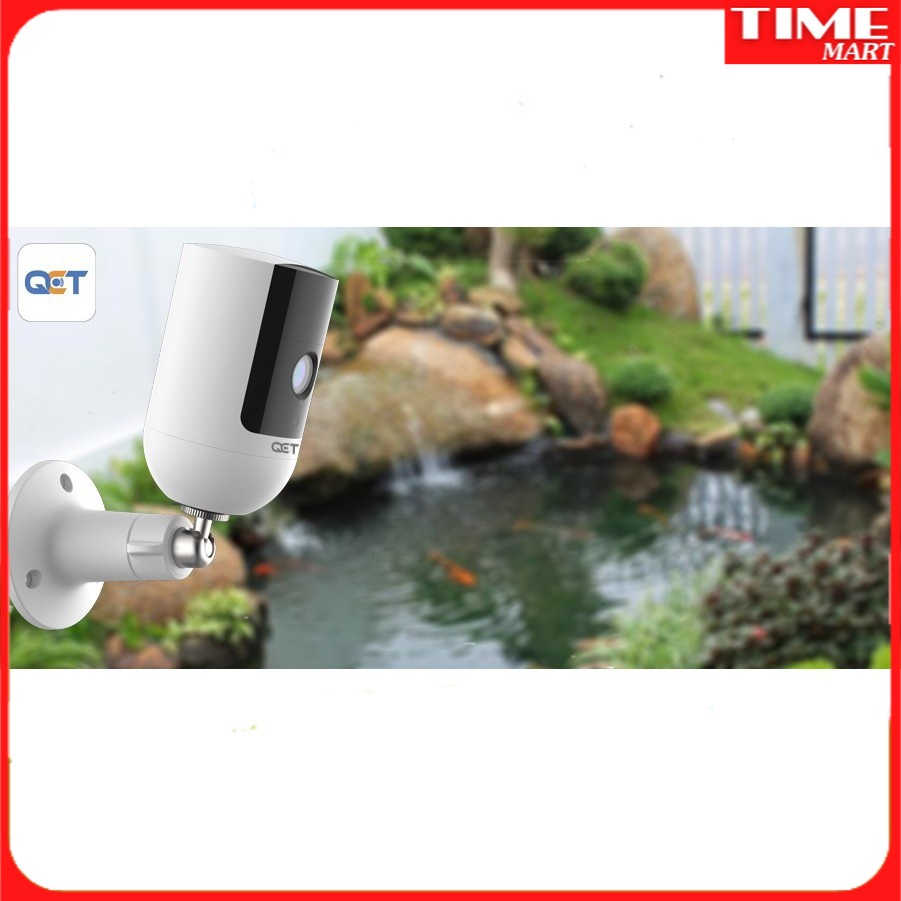 Camera ip tích hợp pin lưu điện 6700mAh ngoài trời QCT 1080p quốc tế [TIME_MART siêu thị tiện ích gia đình]