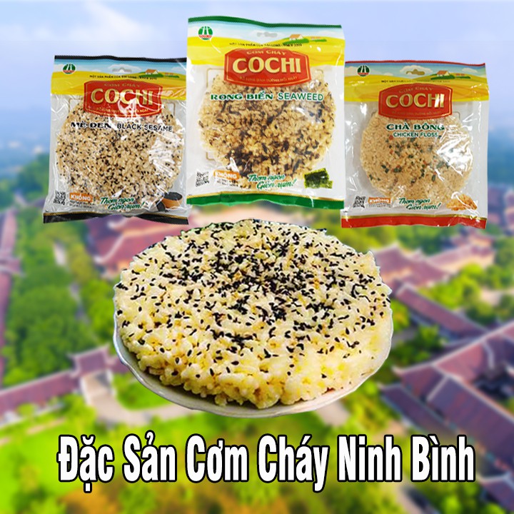Cơm cháy Đại Long COCHI 65g (Tùy chọn vị Mè đen, Rong biển hoặc Chà bông) Đặc sản Ninh Bình