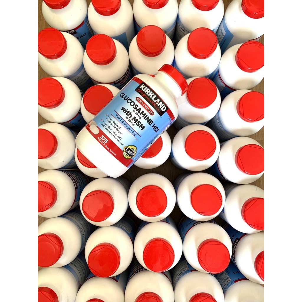 Viên hỗ trợ xương khớp 375v Kirkland Glucosamin HCL 1500mg With MSM 1500mg