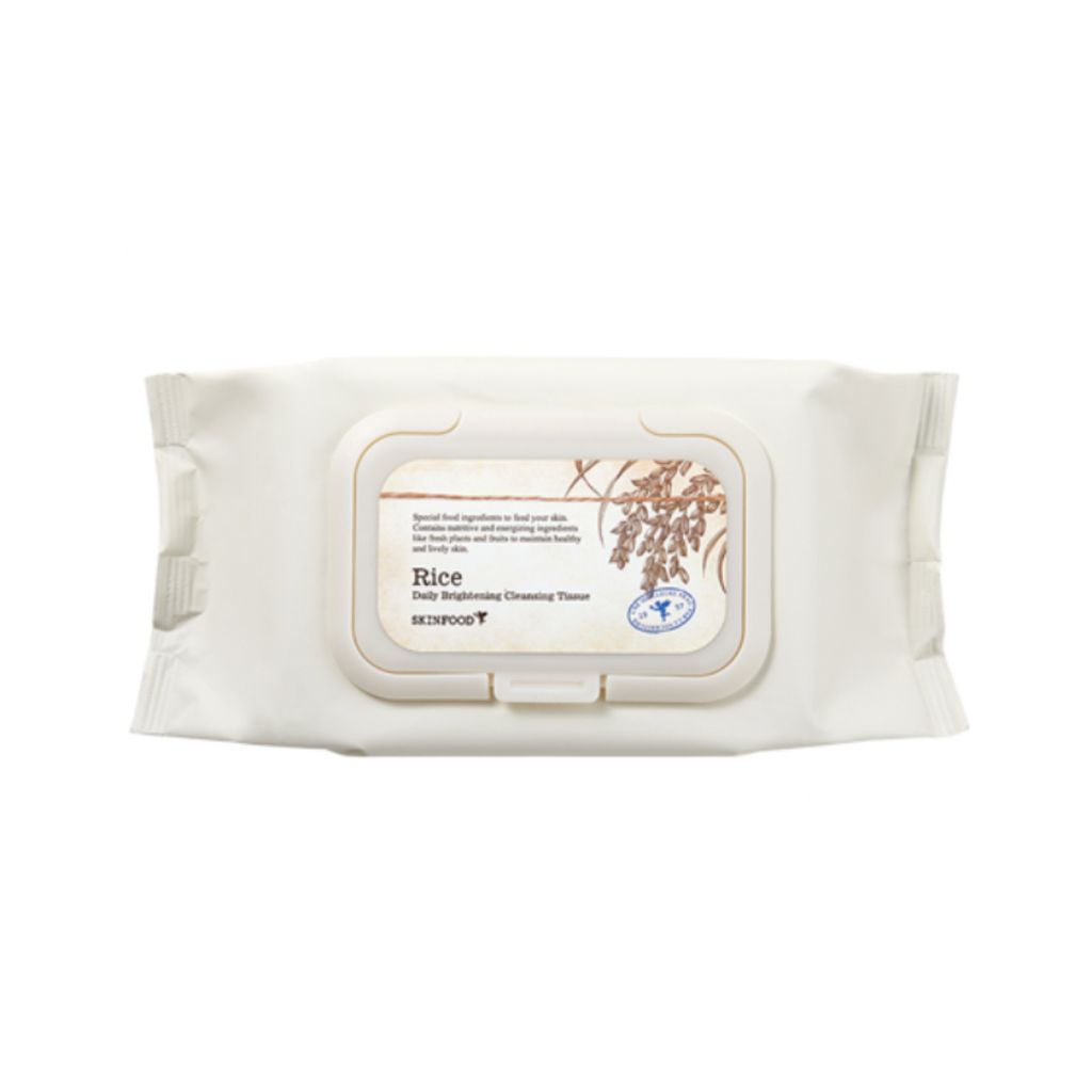 SKINFOOD Nước gạo nếp thường nhật làm sạch dạ quang Rice Cleansing Tissue