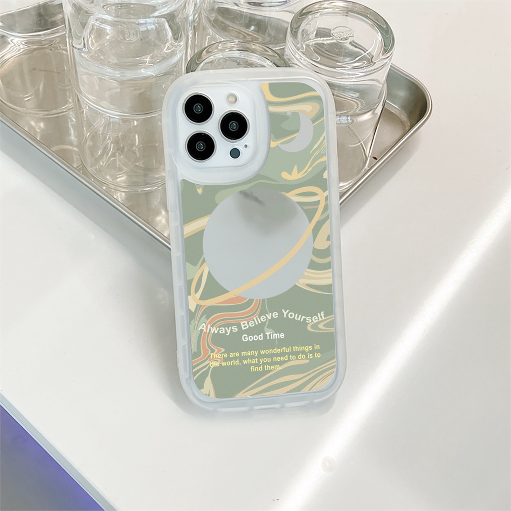 Ốp lưng iphone gương cạnh vuông outer space 6/6plus/7/7plus/8/8plus/x/xs/11/12/13/pro/max/plus/promax-Sale HOT E4-2