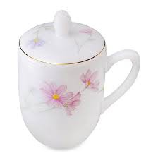 Ly/Ca uống trà có nắp thủy tinh ngọc cao cấp USA Home Set , nhập khẩu Thái Lan, an toàn cho sức khỏe_KokiaHome