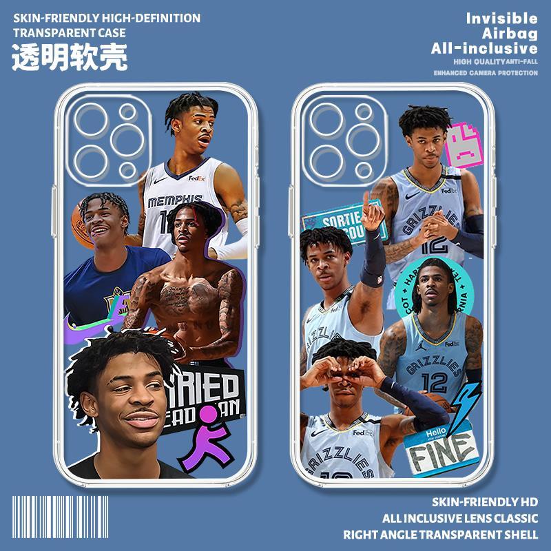 Ốp Điện Thoại TPU Dẻo In Hình Ngôi Sao Bóng Rổ Ja Morant IPhone 14 12 PRO 12 mini 11 PRO Max 13 PRO 13PROMAX Xs Max XR 6 7 8 Plus