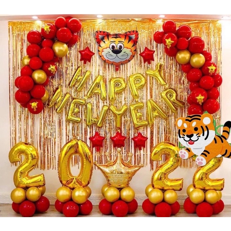 Bộ chữ HAPPY NEW YEAR (kèm băng keo)