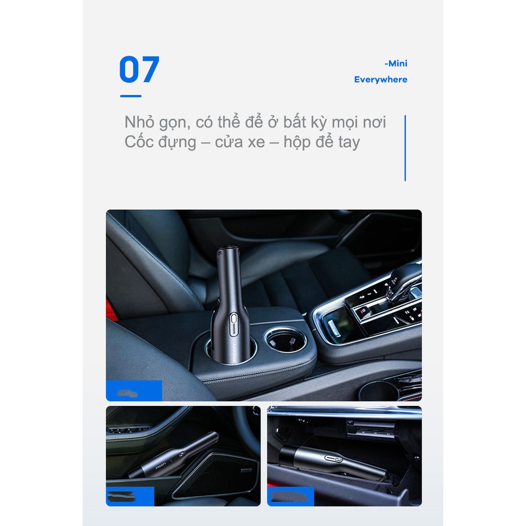 Máy hút bụi cầm tay Pisen Car Wireless Vacuum Cleaner - Hàng Chính Hãng
