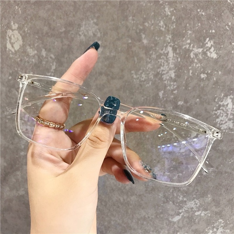 (YUZHU) INS Style Anti Blue Light Square Trend Glasses Women