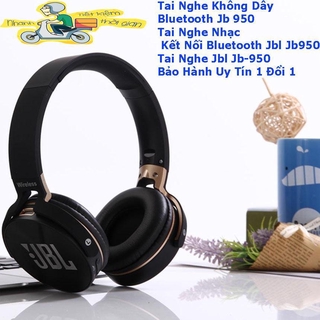 Tai nghe chụp tai bluetooth, tai nghe hàng nhật kết nối không dây qua bluetooth jbl 950, bass siêu khủng, đệm tai êm ái