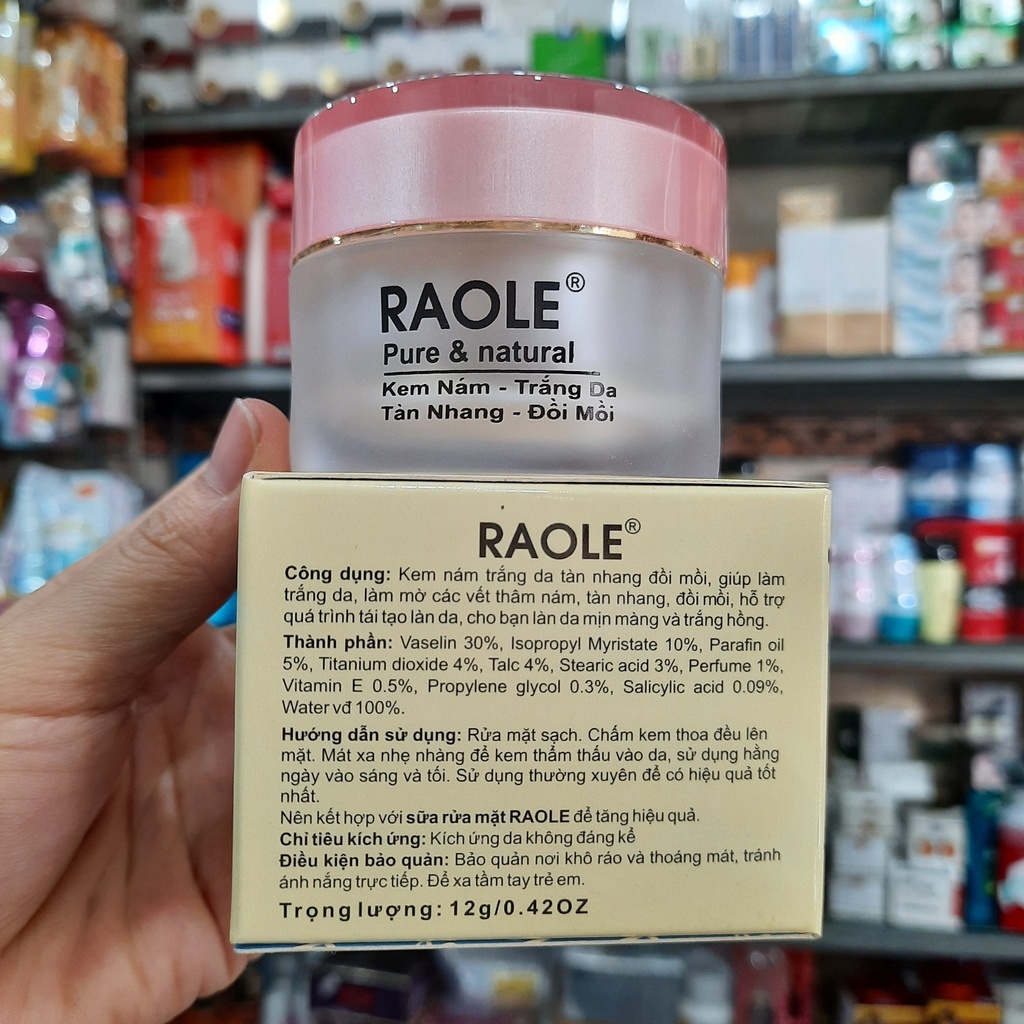 Kem Nám tráng da tàn nhang -Đồi mồi Raole 12g