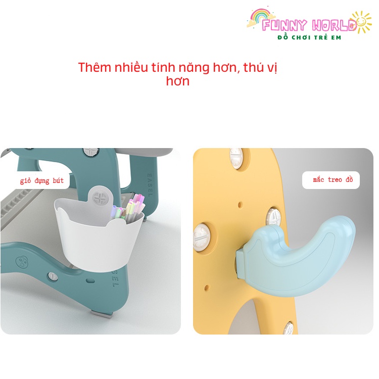 Bảng vẽ đa năng FW3in1_ Kết hợp Bàn học _ Giá sách thông minh cho bé Funny World