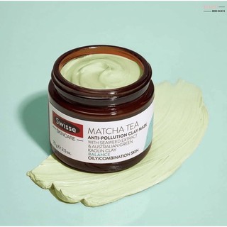 Mặt nạ đất sét trà xanh làm dịu da swisse matcha tea anti pollution clay mask