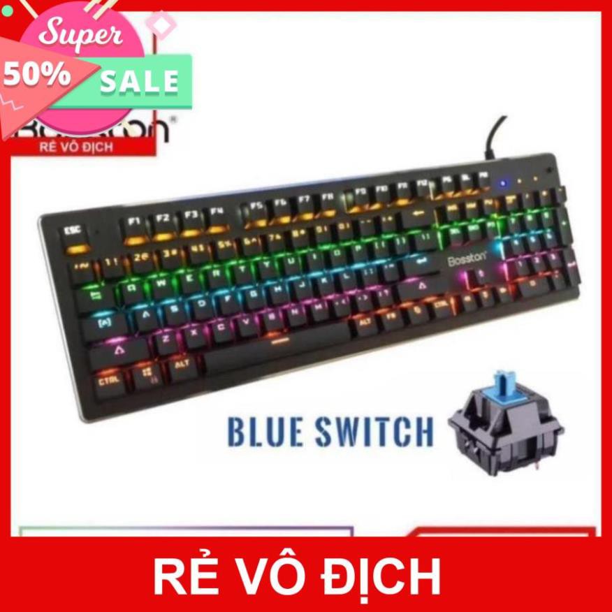 Bàn phím cơ game cao cấp Bosston MK916 tùy chỉnh 9 kiểu đèn led