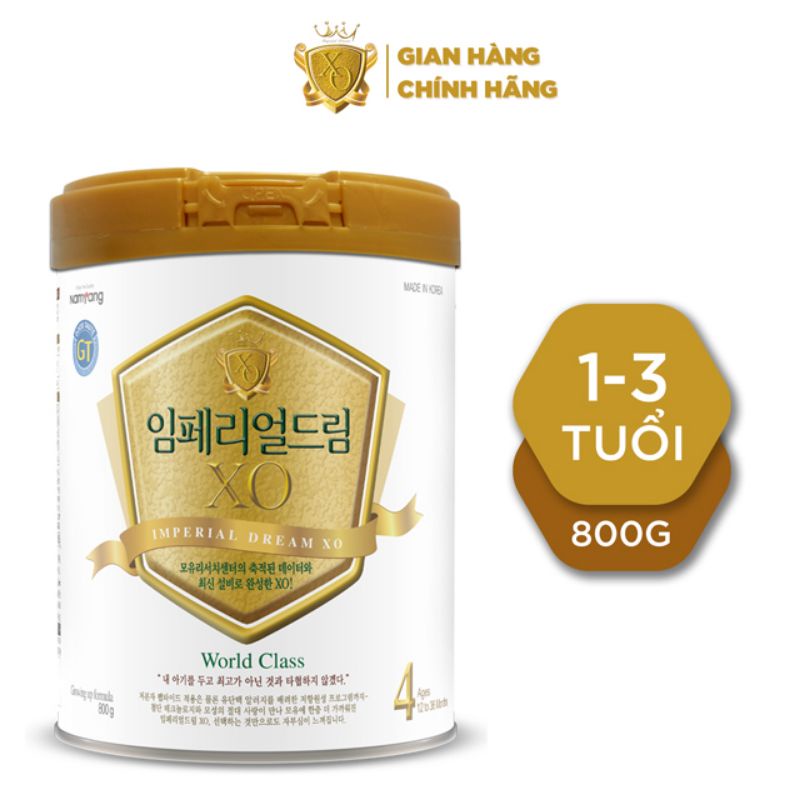 SỮA BỘT XO 4GT - 800G Dành cho trẻ từ 12 đến 36 tháng tuổi.