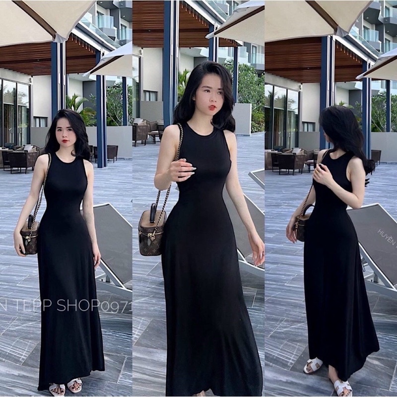 ĐẦM MAXI BA LỖ DÁNG XÒE XINH XẮN CCOR