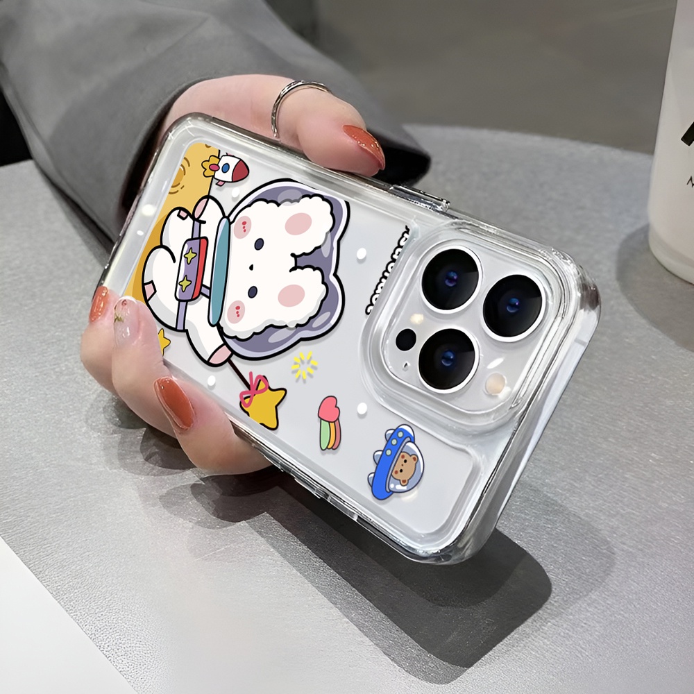 Ốp Điện Thoại Trong Suốt Hình Thỏ Cho iphone 14 Plus 11 13promax 12 7Plus X XS Max 7 8 SE 2020