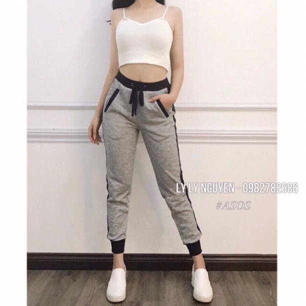 Quần jogger nữ - quần dài thể thao nữ - chất thun da cá cao cấp - mã 0024