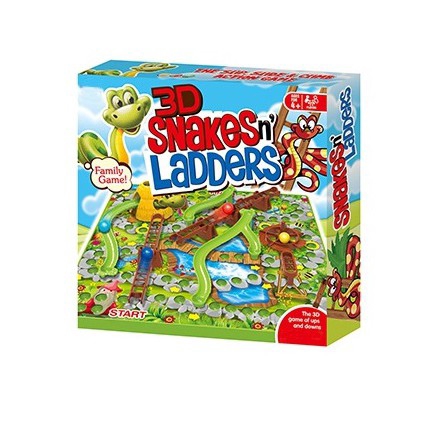 Trò Chơi Trí Tuệ Rắn và thang (Snakes and Ladders) 3D Cổ Điển, Board Game Hấp Dẫn