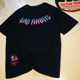 Áo thun tay lỡ bad habits (SỈ 29K)ảnh thật kèm clip form rộng cotton