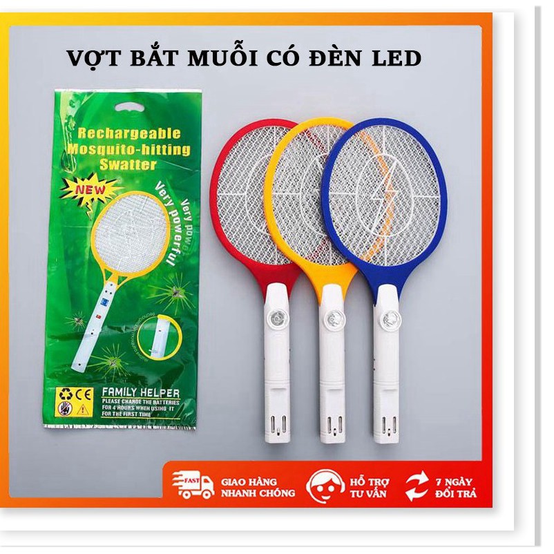 Vợt bắt muỗi sạc điện có đèn led chiếu sáng chất liệu nhựa cách điện - EL0102 - Nice