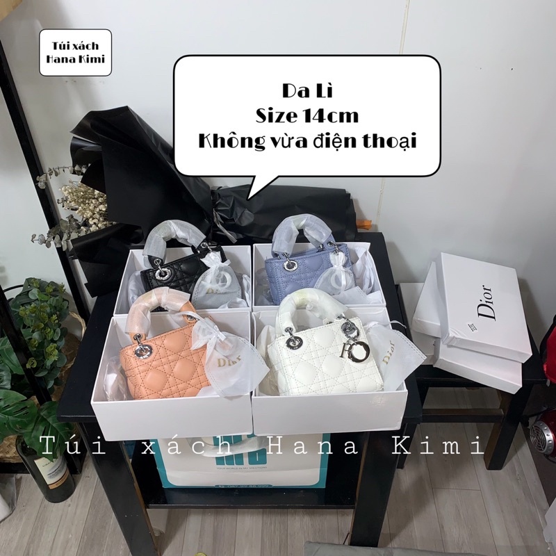 Túi đeo chéo nữ D Lady size SIÊU MINI 14cm - KHÔNG VỪA ĐIỆN THOẠI