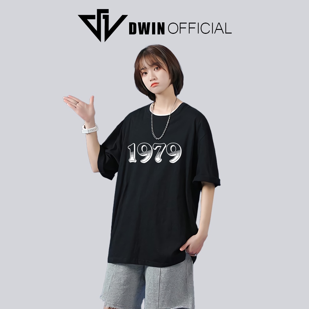 Áo thun unisex in 1979 thời trang Dwin basic tee phông trơn nam nữ tay lỡ oversize form rộng