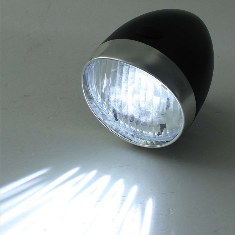 Đèn Pha Trước 3 LED An Toàn Phong Cách Cổ Điển Cho Xe Đạp