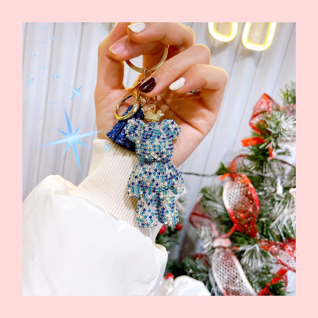 Móc khóa Bearbrick Gấu đính đá thời thượng