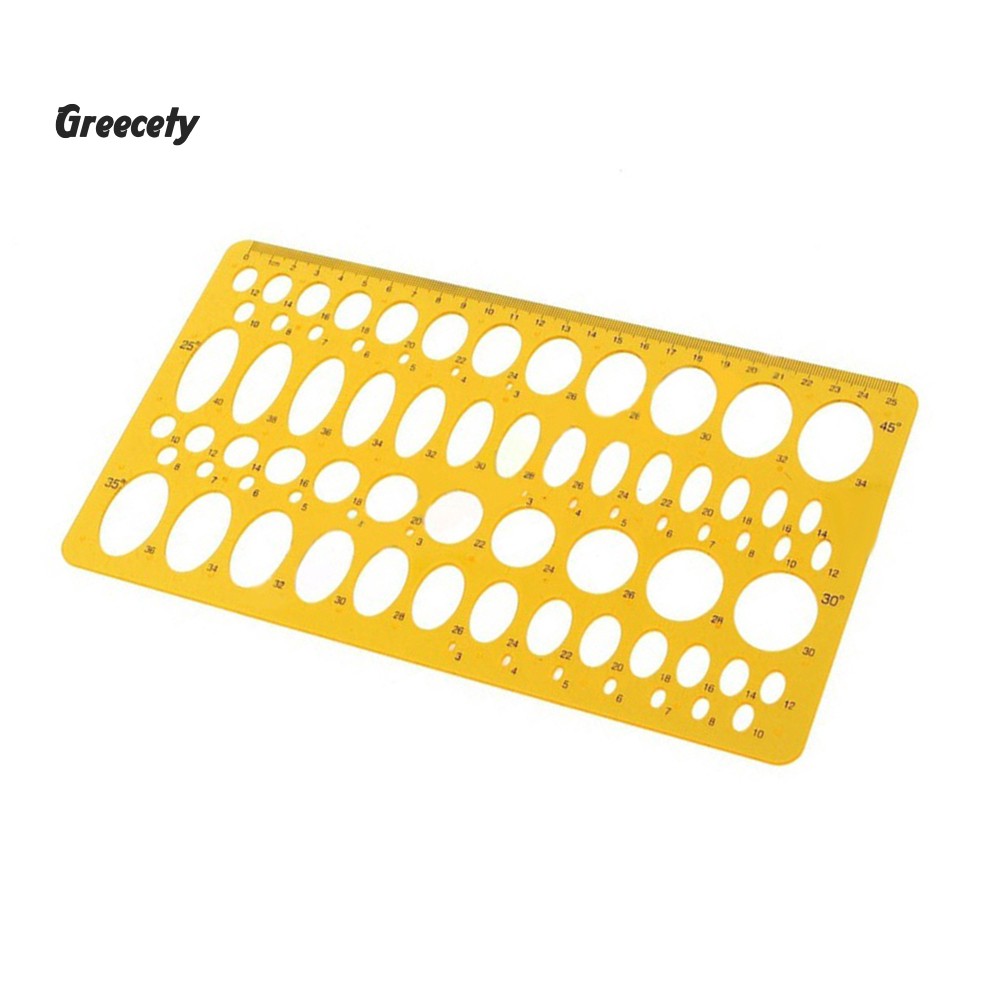 ☀Thước Vẽ Hình Oval / Tròn 21cm / 25cm Chuyên Dụng