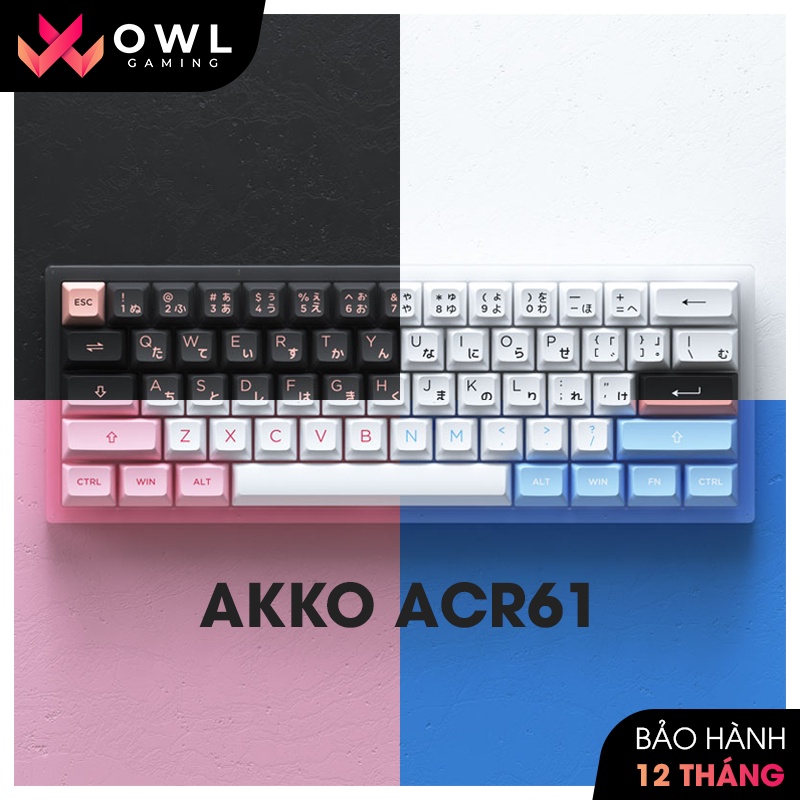 Bàn phím cơ AKKO ACR61 Black / White / Blue / Pink (Hotswap / RGB / AKKO CS Jelly sw) - Hàng chính hãng