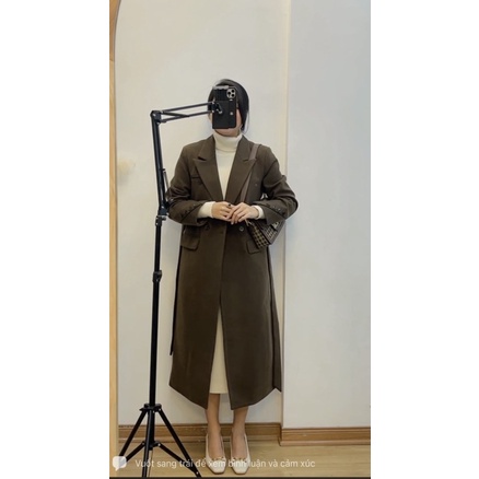 ( Ảnh thật ) A1104 Áo dạ dáng dài trần bông kèm đai My | BigBuy360 - bigbuy360.vn