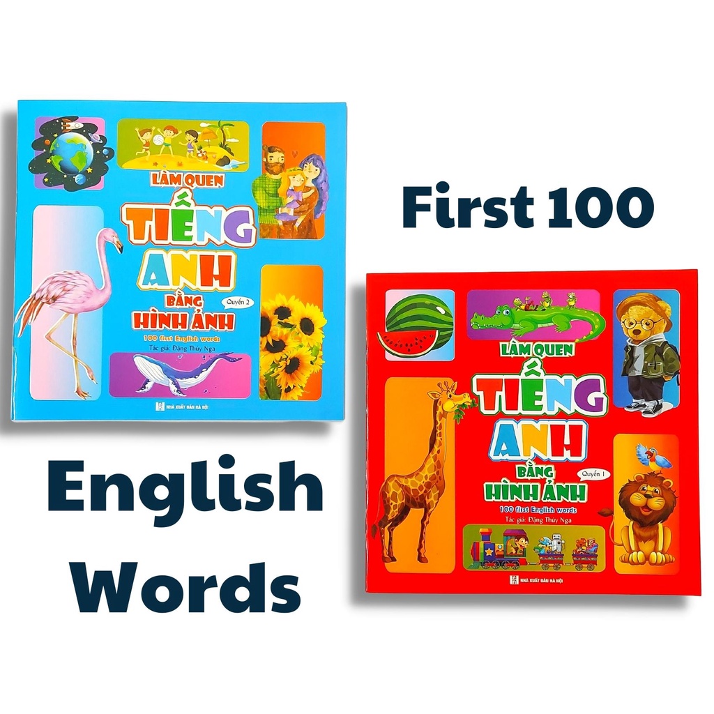 Sách Làm Quen Tiếng Anh Bằng Hình Ảnh (First 100 English Words) - Bộ 2 Cuốn