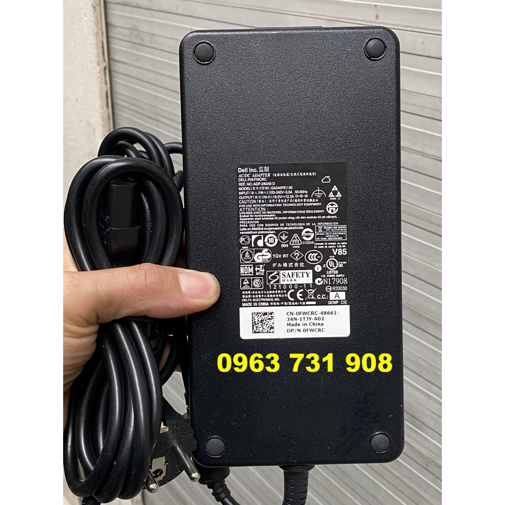 Sạc laptop Dell Model GA240PE1-00 19.5v-12.3A chính hãng Dell
