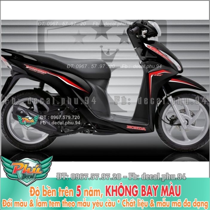 Tem rời Visio Chỉ đỏ đen (B) -1