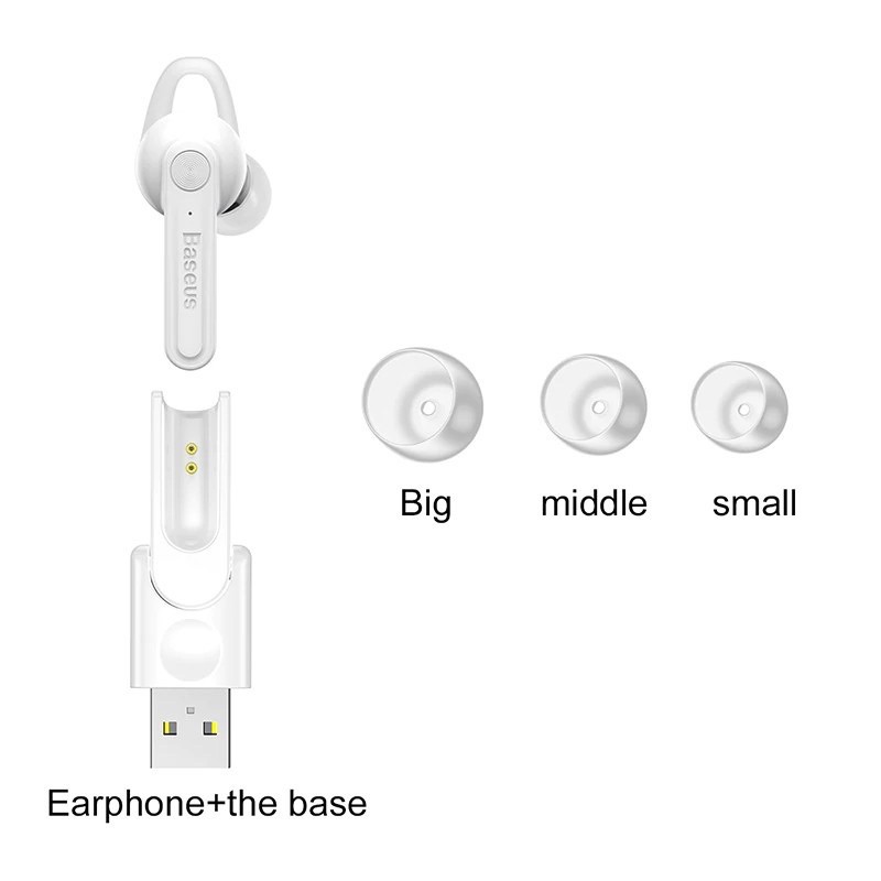 Tai nghe Baseus Bluetooth kiêm sạc trên xe hơi, kết nối 2 thiết bị 1 lúc Baseus Magnetic chính hãng