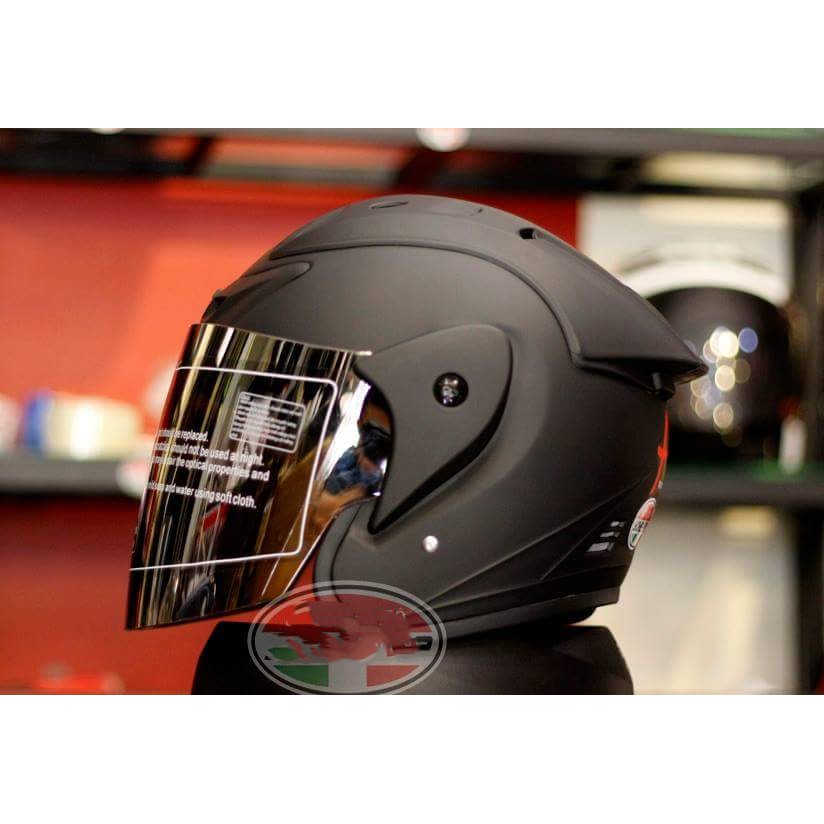 Mũ Bảo Hiểm Asia Có Kính MT115 - Đen Kính Khói .