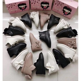 Shopcute-Bốt trẻ em khóa cạnh dành cho bé gái 5-14T