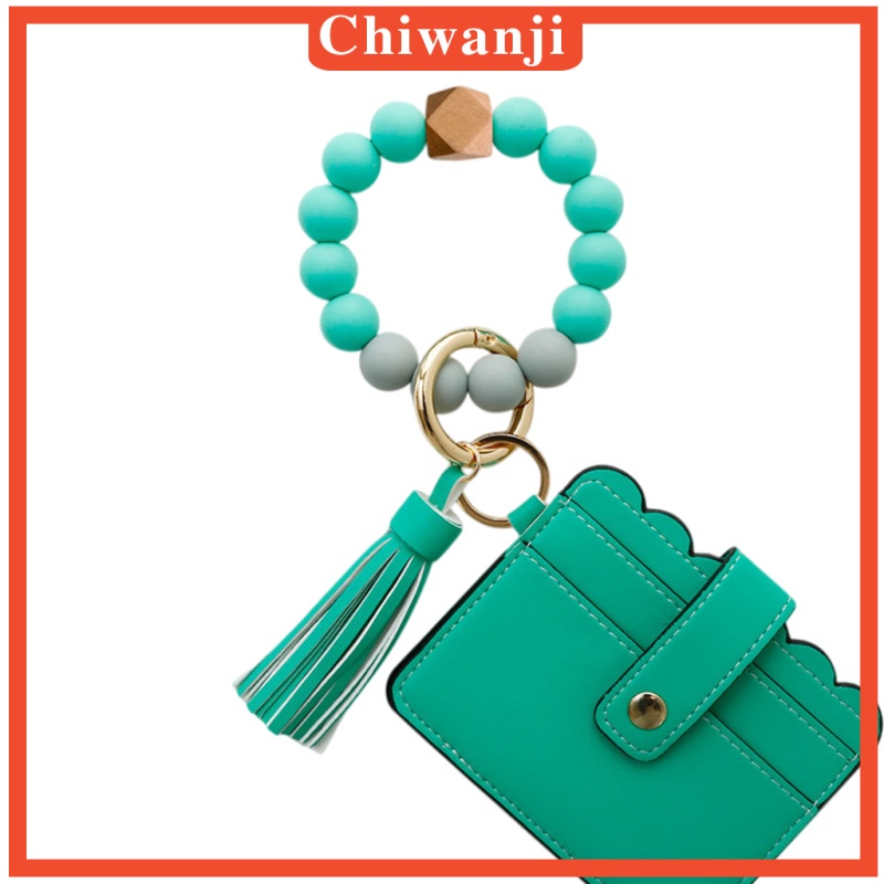 Móc khoá có đính ví đựng thẻ và vòng đeo tay thời trang cho nữ