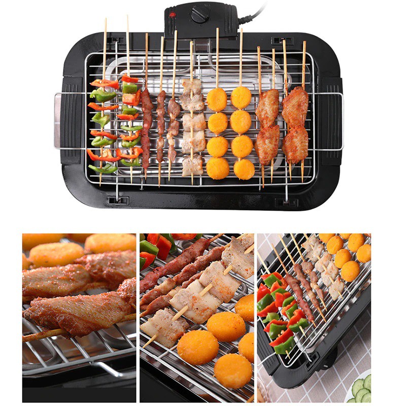 Bếp Nướng Không Khói Electric Barbecue Grill 2000W Cao Cấp Thép Không Gỉ