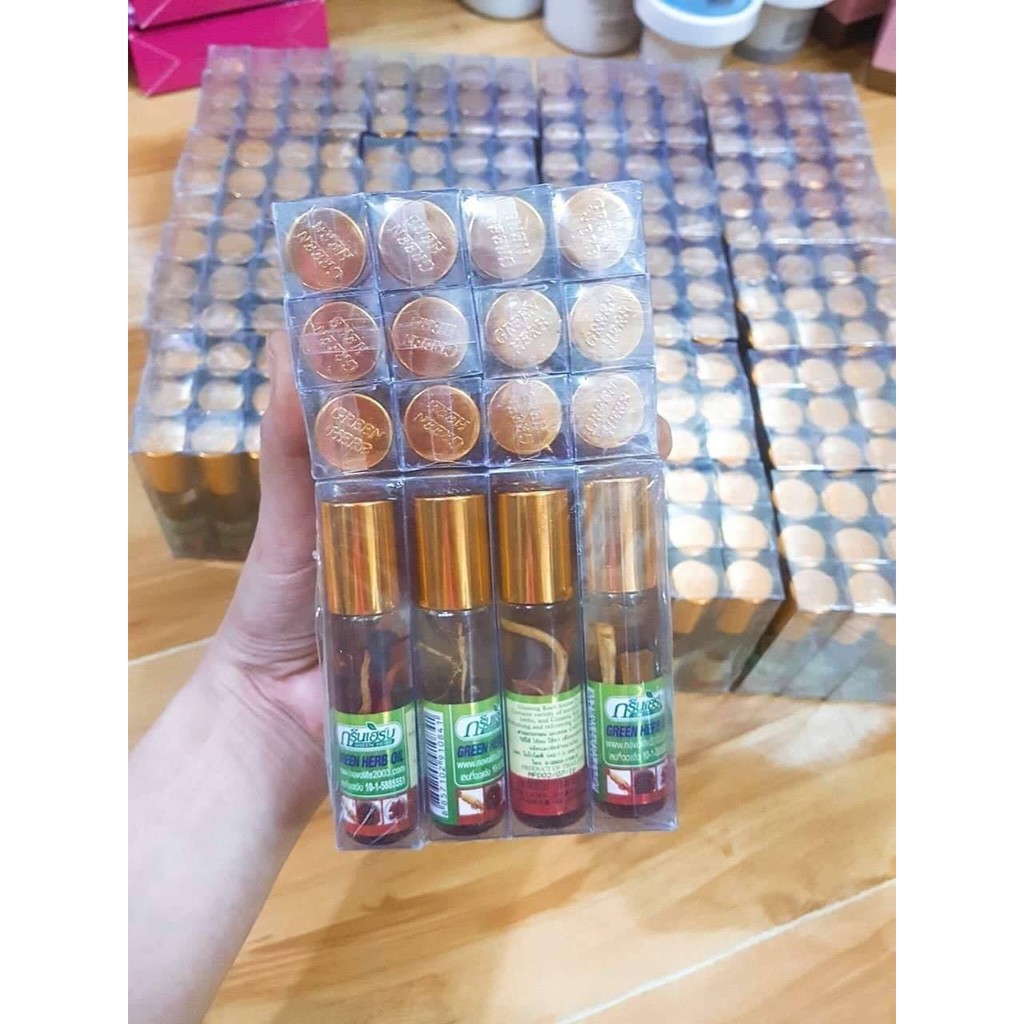 Dầu lăn thảo dược nhân sâm Thái Lan Ginseng Green Herb Oil 8ml | BigBuy360 - bigbuy360.vn