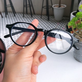 Gọng kính cận dáng tròn đa giác chất liệu nhựa dẻo