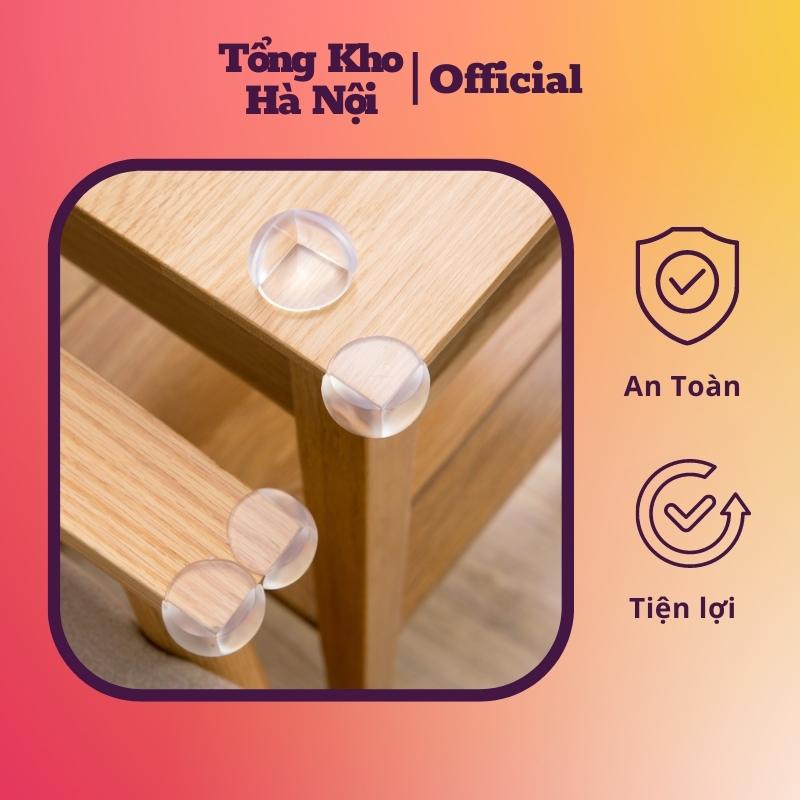 Bịt góc bàn, bọc cạnh bàn kính, cạnh tủ vuông bằng silicon an toàn cho bé