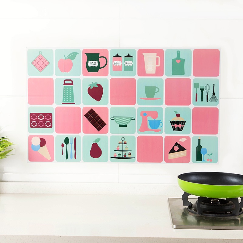 Giấy dán tường nhà bếp chống bắn dầu mỡ, decal dán bếp tráng nhôm chịu nhiệt cao, giúp trang trí bếp xinh tươi, sạch sẽ
