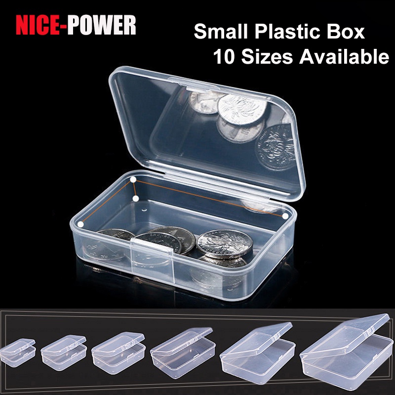 Hộp Nhựa Trong Suốt 10 Kích Cỡ Đựng Hạt Trưng Bày Trang Sức