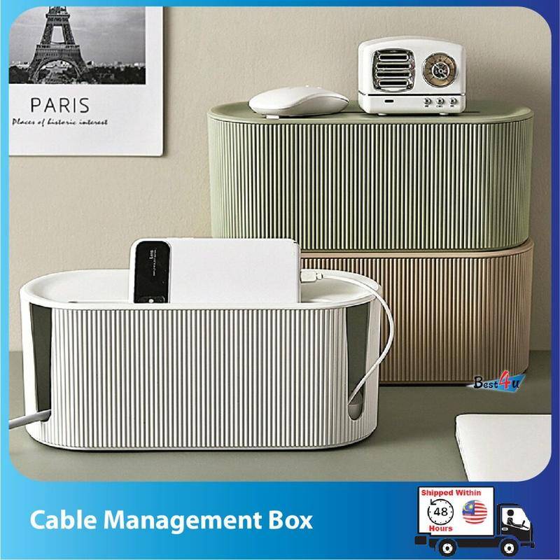 Hộp Đựng Dây Cáp Gọn Gàng Kiểu Bắc Âu 4U | Hộp Đựng Ổ Cắm Điện Để Bàn Tiện Dụng | Ốp Dây Điện Chất Lượng Cao
