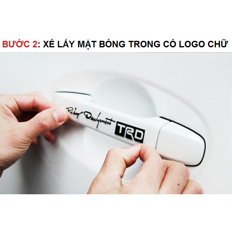 Bộ 4 Chữ Decal Logo Racing Development Wrc Dán Tay Nắm Cửa Xe Ô Tô