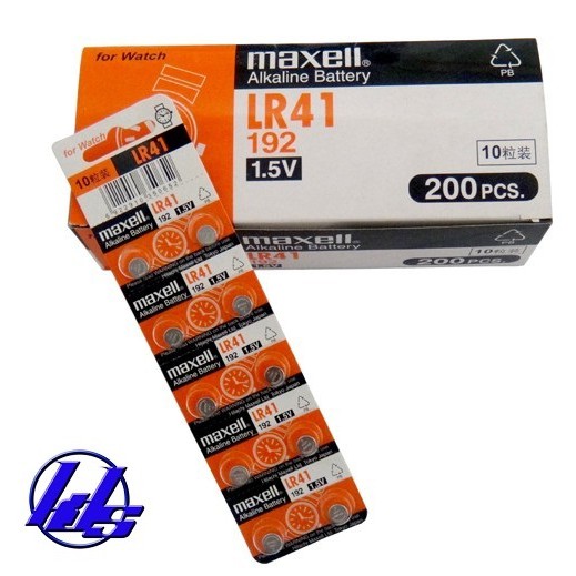 Pin LR41/192/AG3 Maxell chính hãng - Vỉ 10 viên