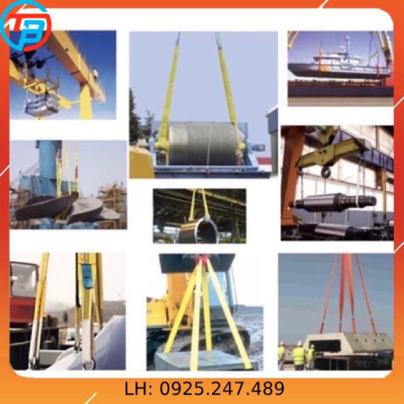Dây Cáp Vải Cẩu Hàng 1 Tấn ( Dây Bẹ - Đủ Size ) cáp thép Thái Bình Vina
